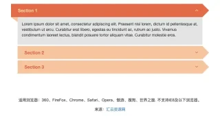 jQuery垂直手风琴列表展示代码