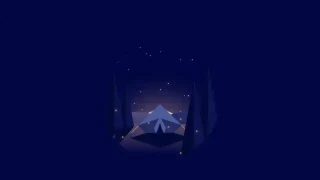 CSS3星空下露营地场景特效