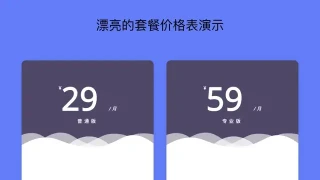 漂亮的套餐价格表演示 漂亮的套餐价格表演示