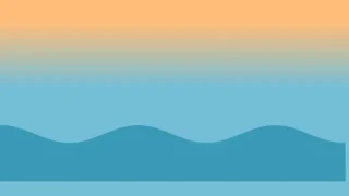 海面上一群鸟飞行场景特效