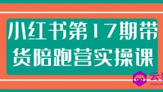 小红书第17期带货陪跑营实操课 小红书第17期带货陪跑营实操课
