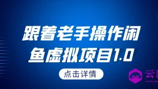 跟着老手操作闲鱼虚拟项目1.0 跟着老手操作闲鱼虚拟项目1.0
